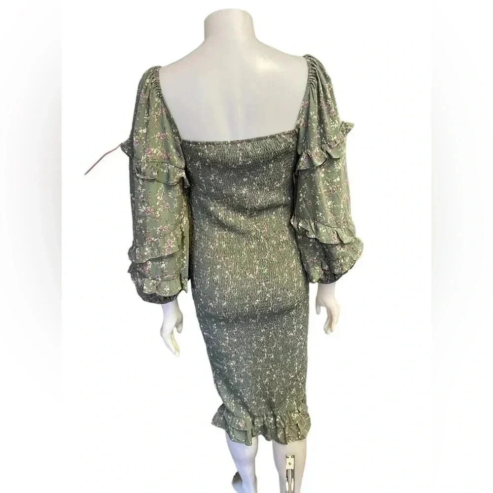 Petal & Pup Leia Dress Olive Size 10 - Picture 5 of 14